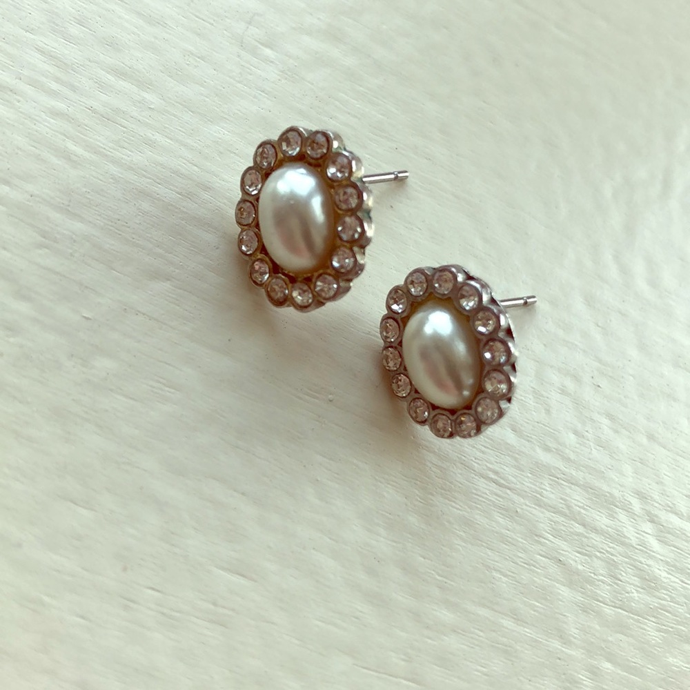 Silver stud earrings